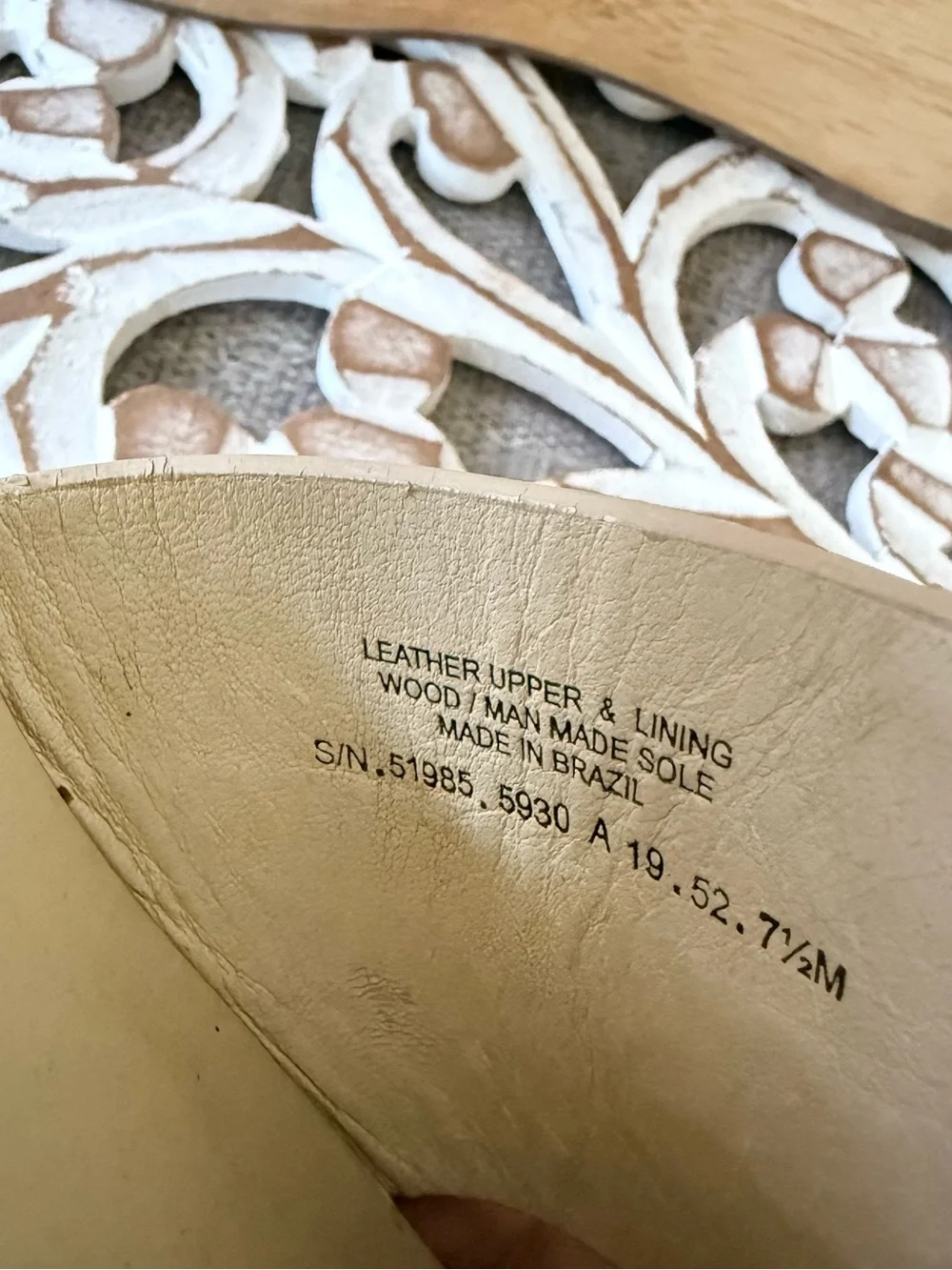 Tory Burch Cream Leather Logo Slide Sandals Shoes Women’s 7.5